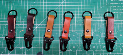 Leather Key Holder, Leather Key Chain, Leather Key Ring, Made in USA, Leather Key Fob AnchorsAweighLeather