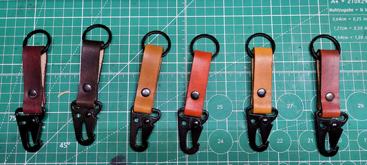 Leather Key Holder, Leather Key Chain, Leather Key Ring, Made in USA, Leather Key Fob AnchorsAweighLeather