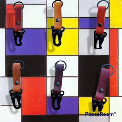 Leather Key Holder, Leather Key Chain, Leather Key Ring, Made in USA, Leather Key Fob AnchorsAweighLeather