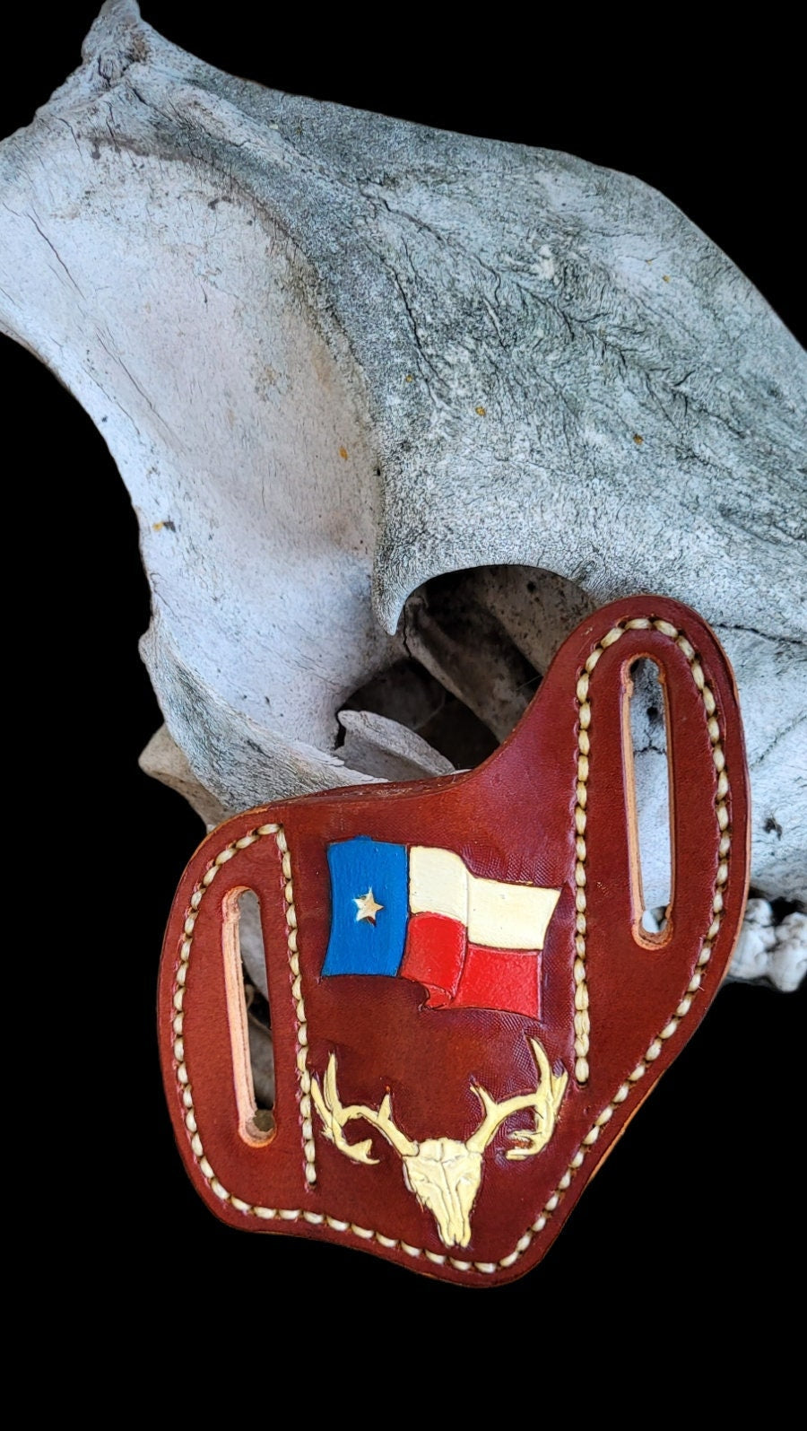 Custom Texas pancake knife sheath, knife case, leather knife sheath, pocket knife scabbard, Pocket knife sheath, custom knife sheath AnchorsAweighLeather