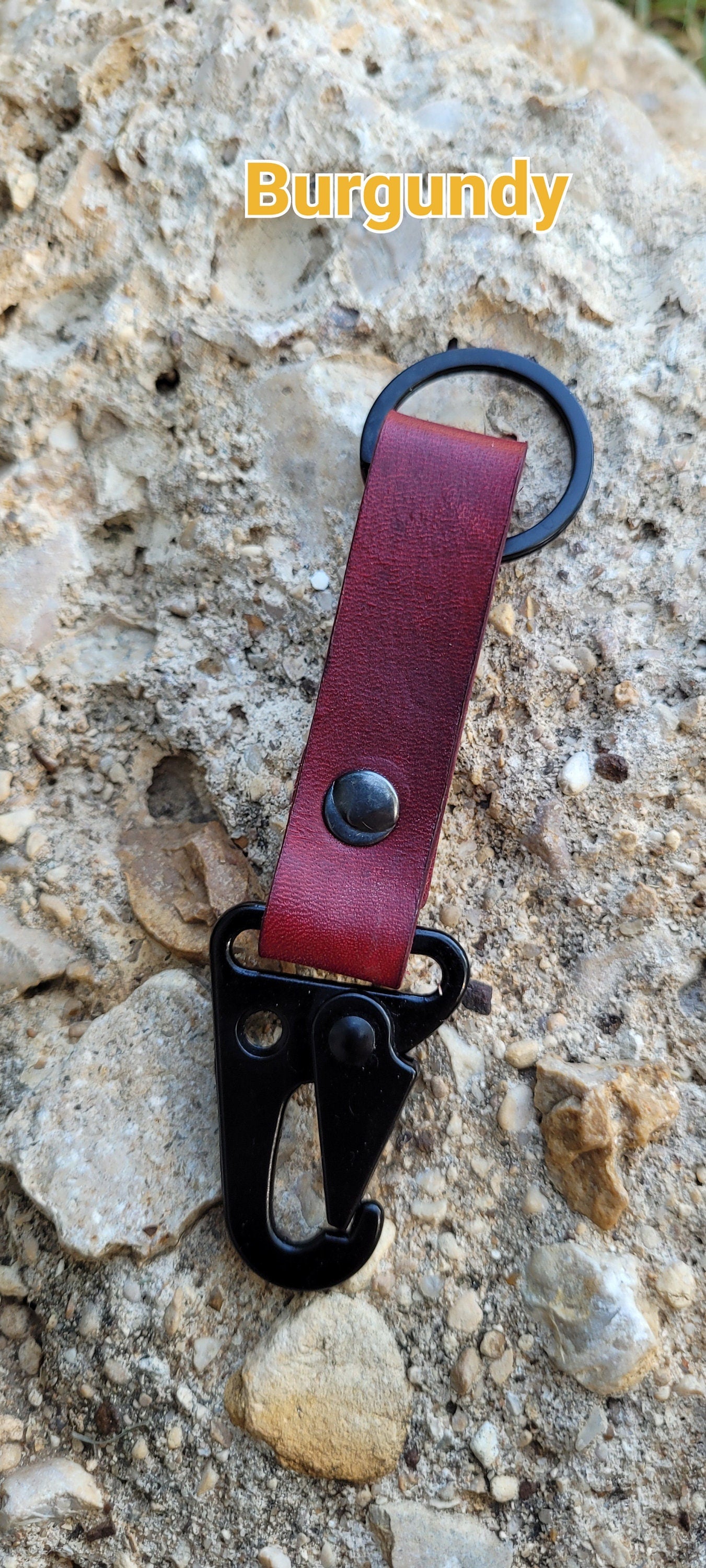 Leather Key Holder, Leather Key Chain, Leather Key Ring, Made in USA, Leather Key Fob AnchorsAweighLeather