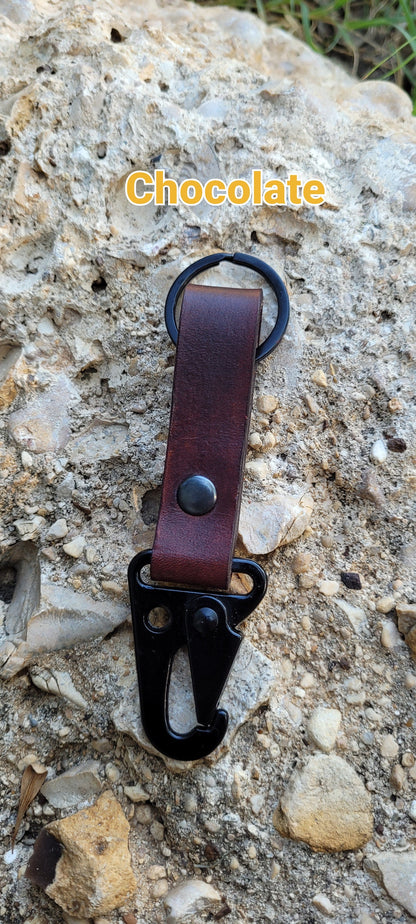 Leather Key Holder, Leather Key Chain, Leather Key Ring, Made in USA, Leather Key Fob AnchorsAweighLeather