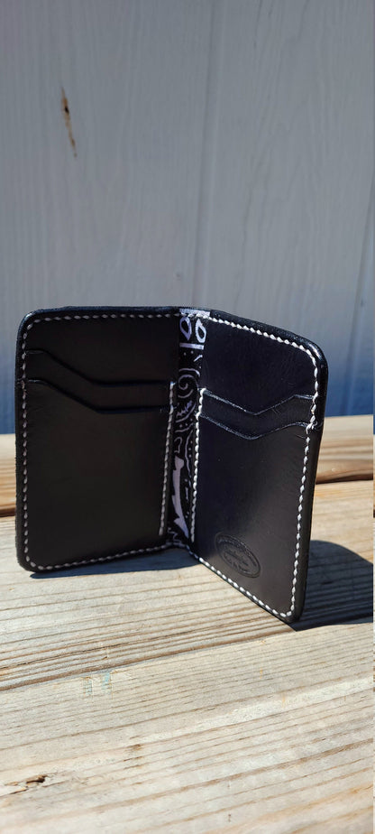 Western Vertical Wallet, Minimalist wallet, EDC, Wallet, The Gentleman Wallet AnchorsAweighLeather