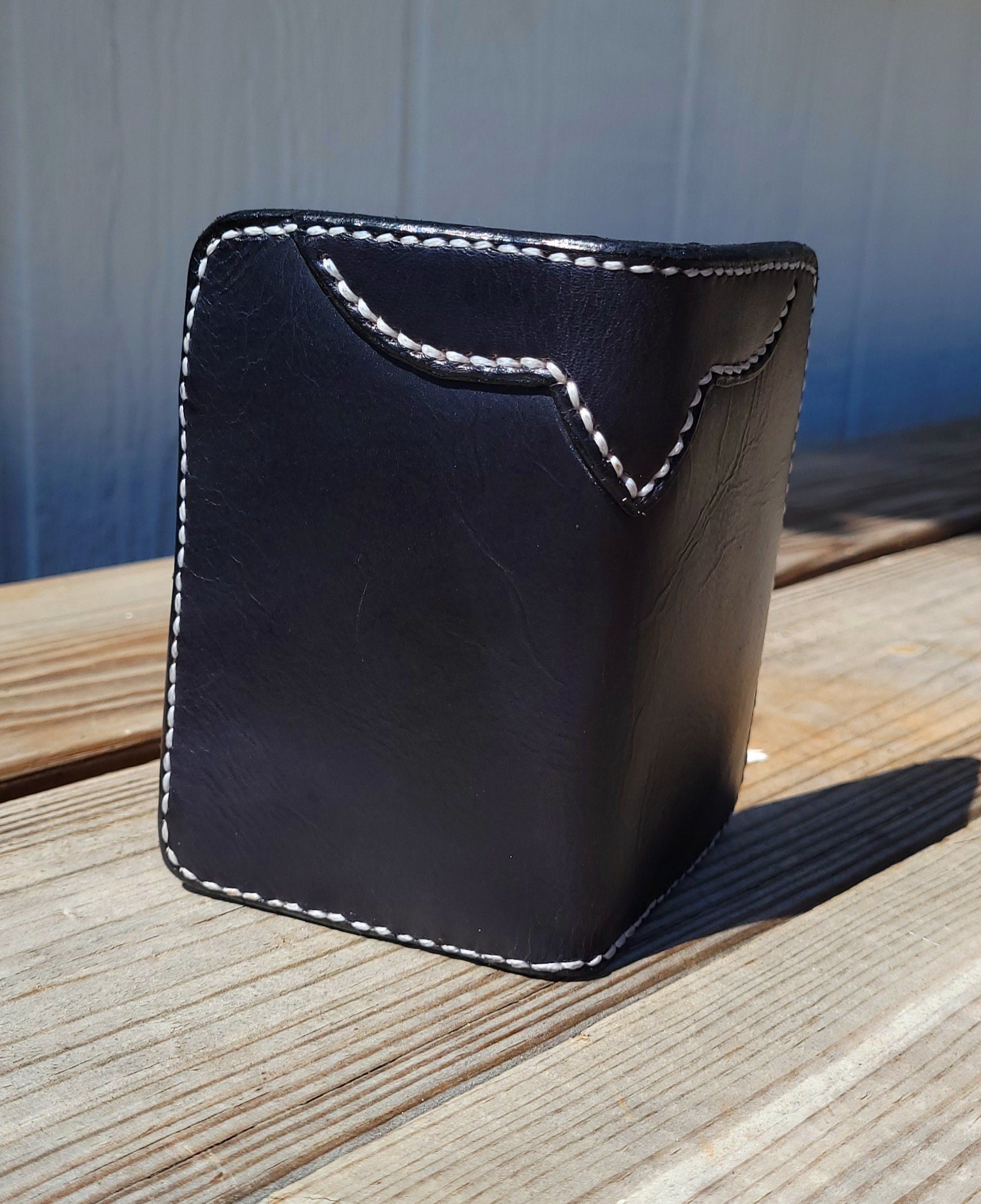 Western Vertical Wallet, Minimalist wallet, EDC, Wallet, The Gentleman Wallet AnchorsAweighLeather