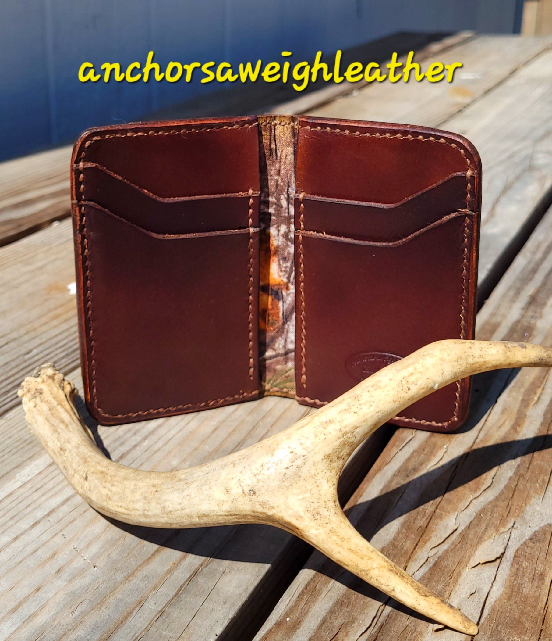Western Vertical Wallet, Minimalist wallet, EDC, Wallet, The Rancher Wallet AnchorsAweighLeather