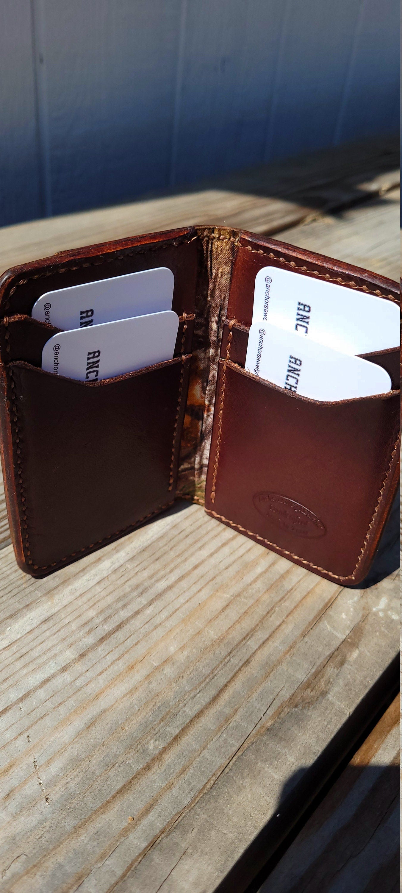 Western Vertical Wallet, Minimalist wallet, EDC, Wallet, The Rancher Wallet AnchorsAweighLeather