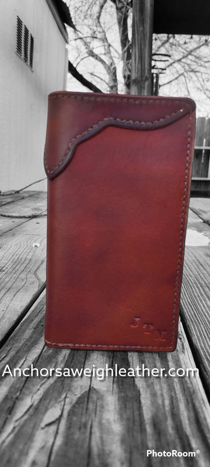 Long Wallet, Roper Wallet, Mens Wallet, Men's leather wallet AnchorsAweighLeather