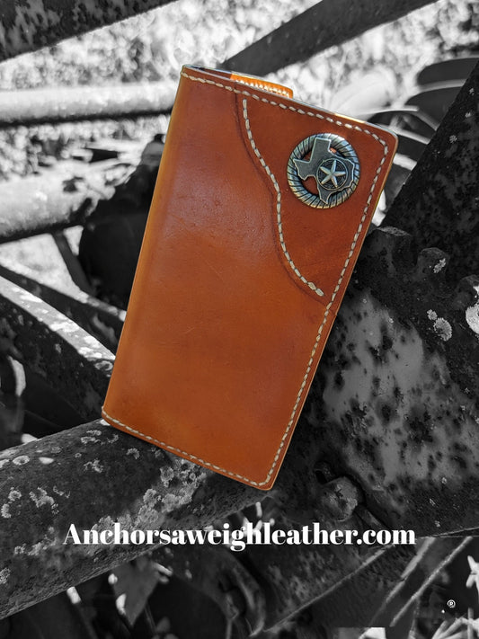 Roper Wallet, Long Wallet, San Antone Roper Wallet, Wallet, EDC AnchorsAweighLeather